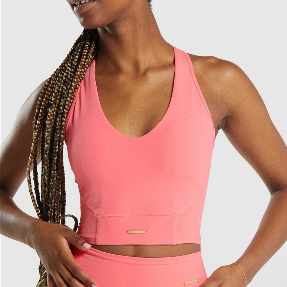 Gymshark Whitney Crop Tank (Pink Size Medium)